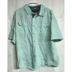 Desert Dunes Men's Fishing Shirt Living Life 3XL Teal short sleeve casual shirt